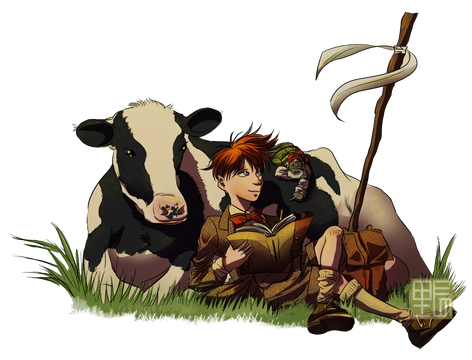 Young Hugh with Cow porfolio.png