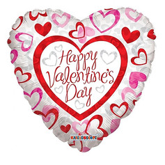 18" Valentines Day Pattern Hearts