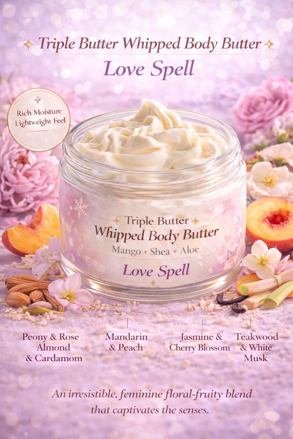 Lovespell Triple Butter Whipped Body Butter