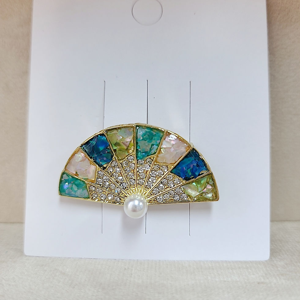 Thumbnail: Shell inlay brooch