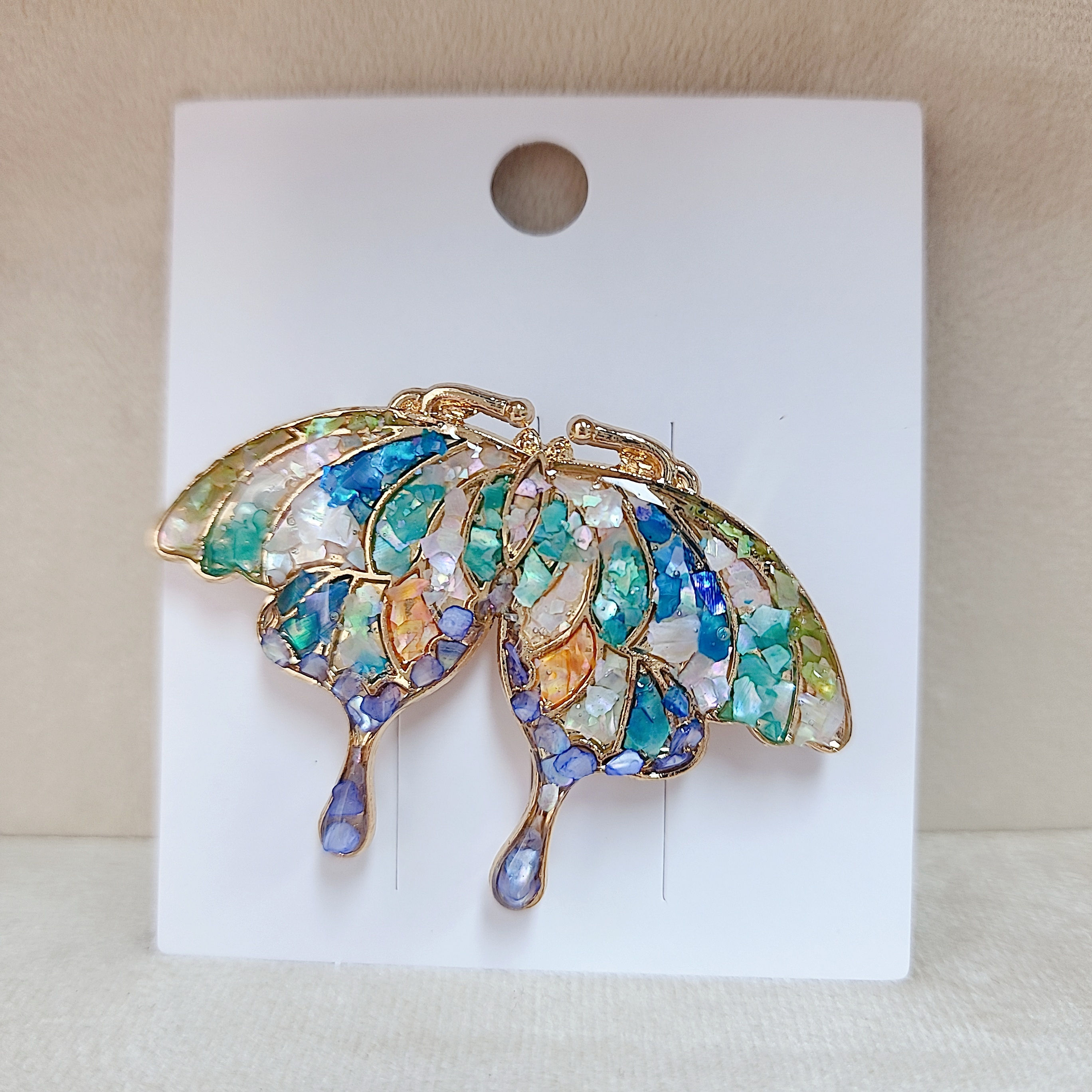 貝殼鑲嵌飾物-胸針