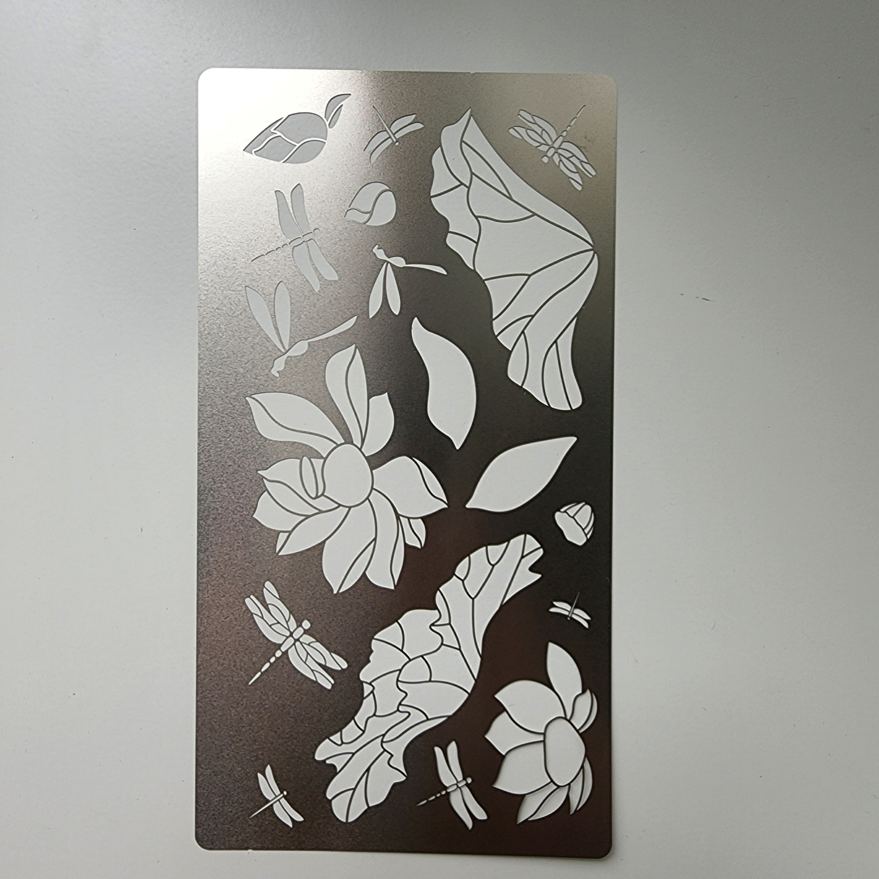 和諧粉彩消字板-荷花與葉