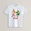 Miniatura: T-shirt bianca con illustrazione in stile fumetto del proverbio calabrese viatu a chini mi spusa rospo principe