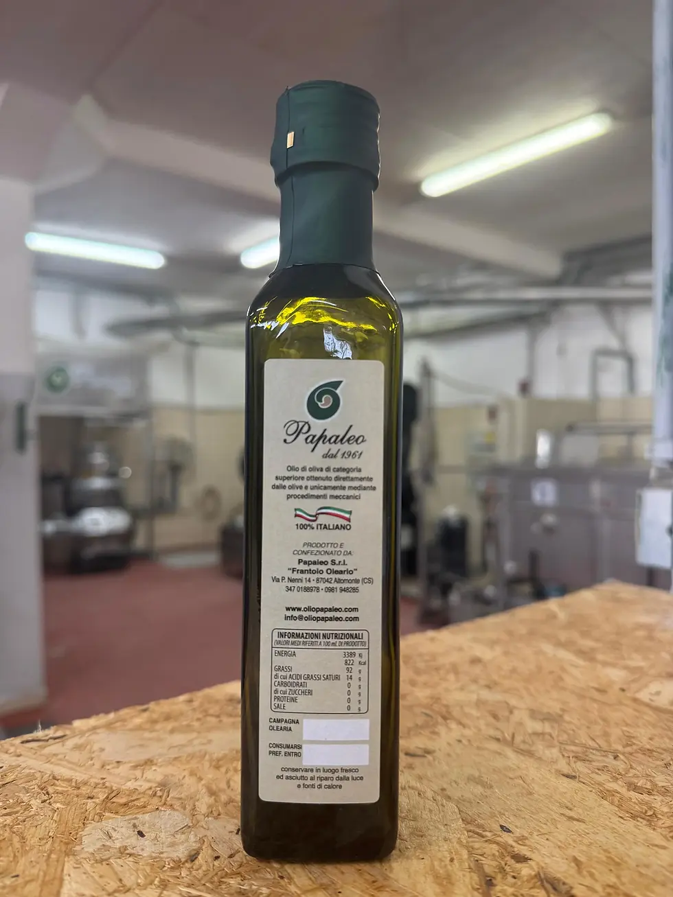 Olio Extra Vergine di Oliva Classico 0,25 L prodotto in Calabria