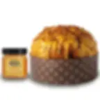 Panettone artigianale al caramello salato Braalla realizzato con Il Tempio del Dolce, con crema e copertura al pistacchio