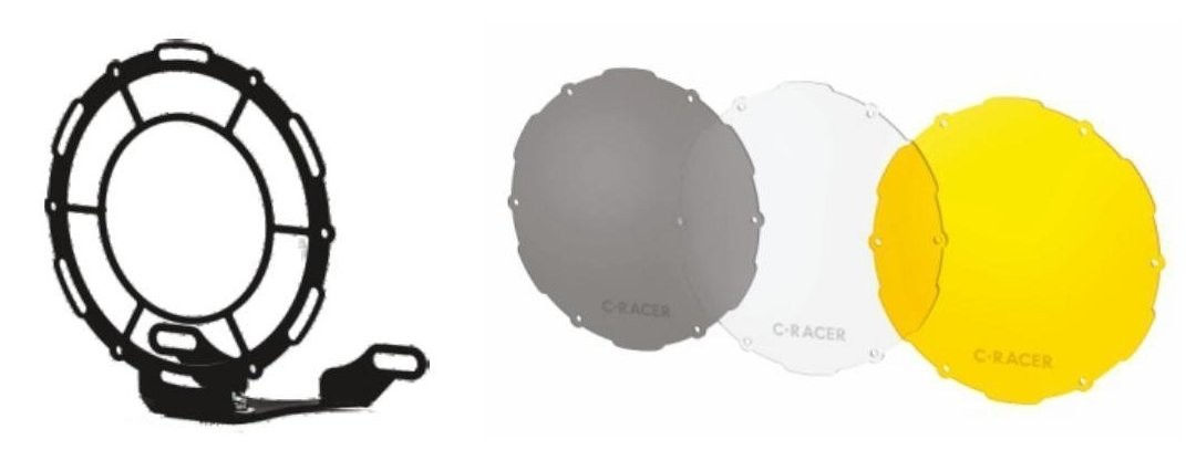 Grille de phare avec 3 écrans C-RACER