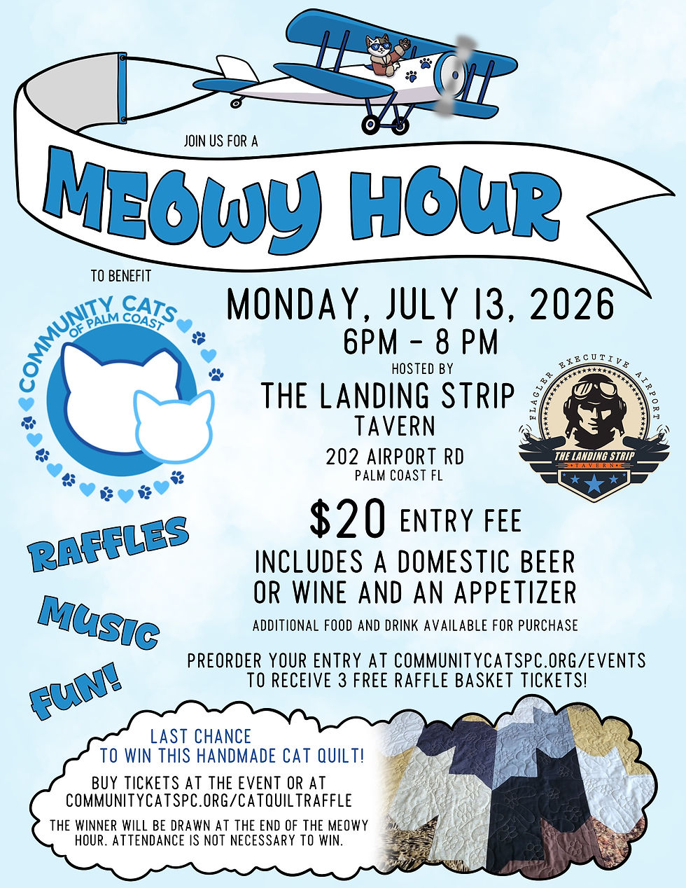 Meowy Hour at the Landing Strip Tavern