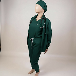 Emerald Hunter Green Scrub Set