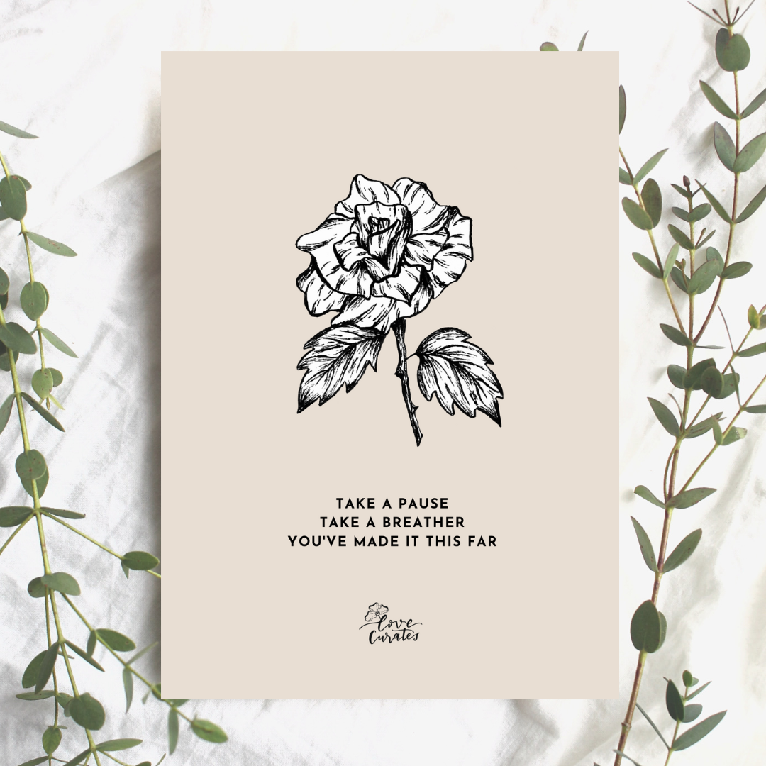 Beauty In The Darkest Nights Postcard (Cream)