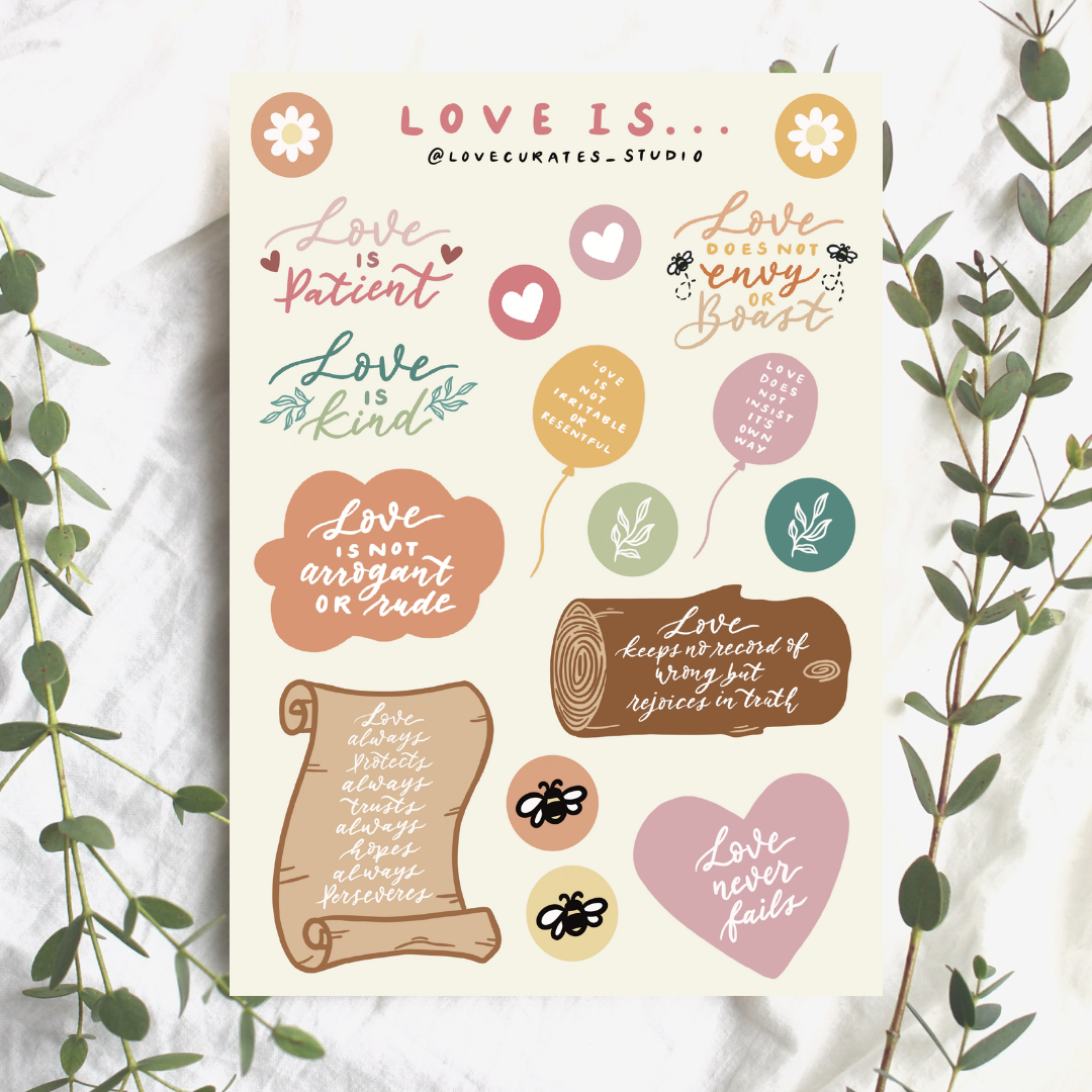 LOVE Vinyl Sticker Sheet