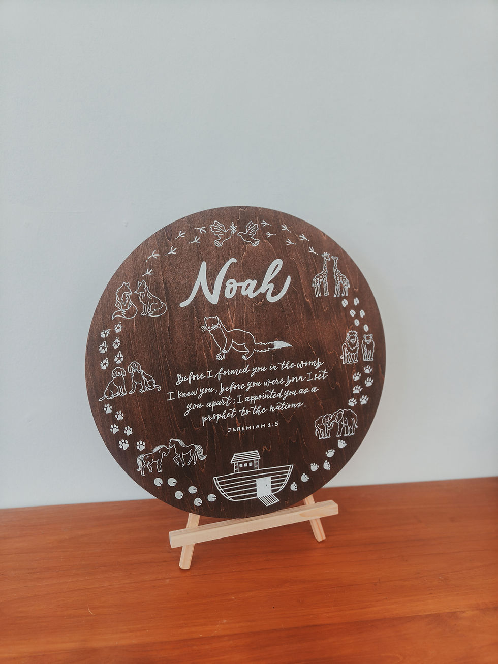 Thumbnail: 40cm Round Wooden Signage