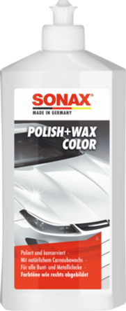 SONAX Polish & Wax Color NanoPro – barevná leštěnka bílá 500 ml