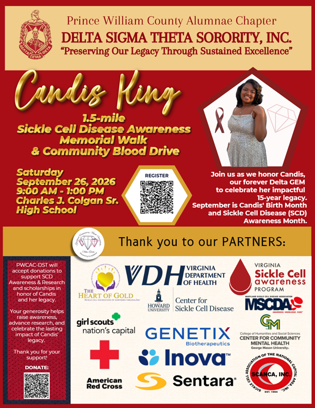 Candis King Sickle Cell Disease (SCD) Walk and Blood Drive Event