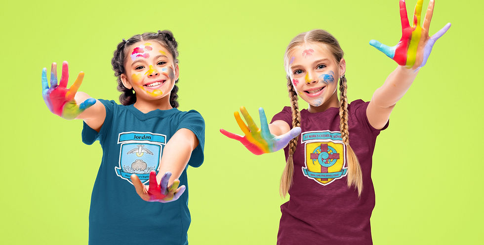 Illustration for school houses and school logo refresh / redesign for a Catholic school in NZ.