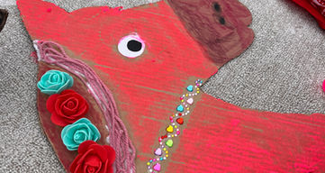 Painted farm animal craft decoration