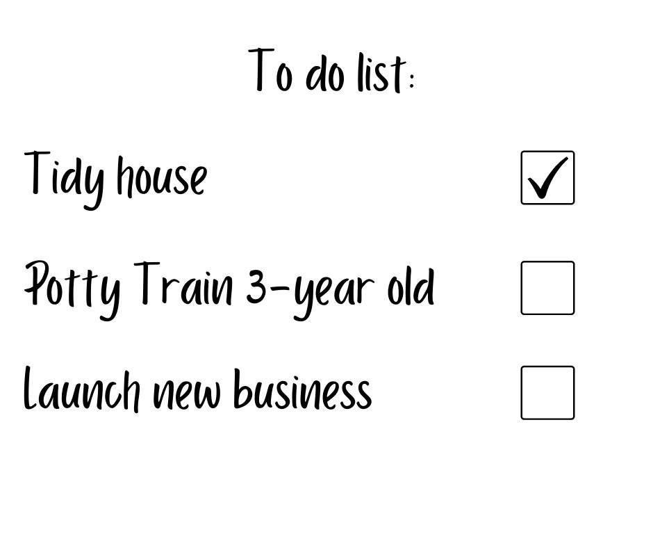 Working mum to do list