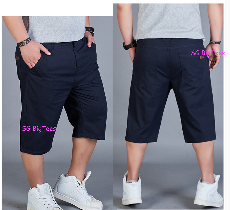 Thumbnail: Assorted Plus Size Mens Stretchable Material Bermudas - $40 each