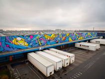 Fresque artistique zone industrielle 