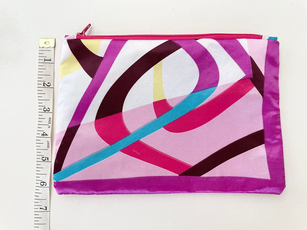 Thumbnail: Funky Fresh Faux Silk Notion Zipper Pouch