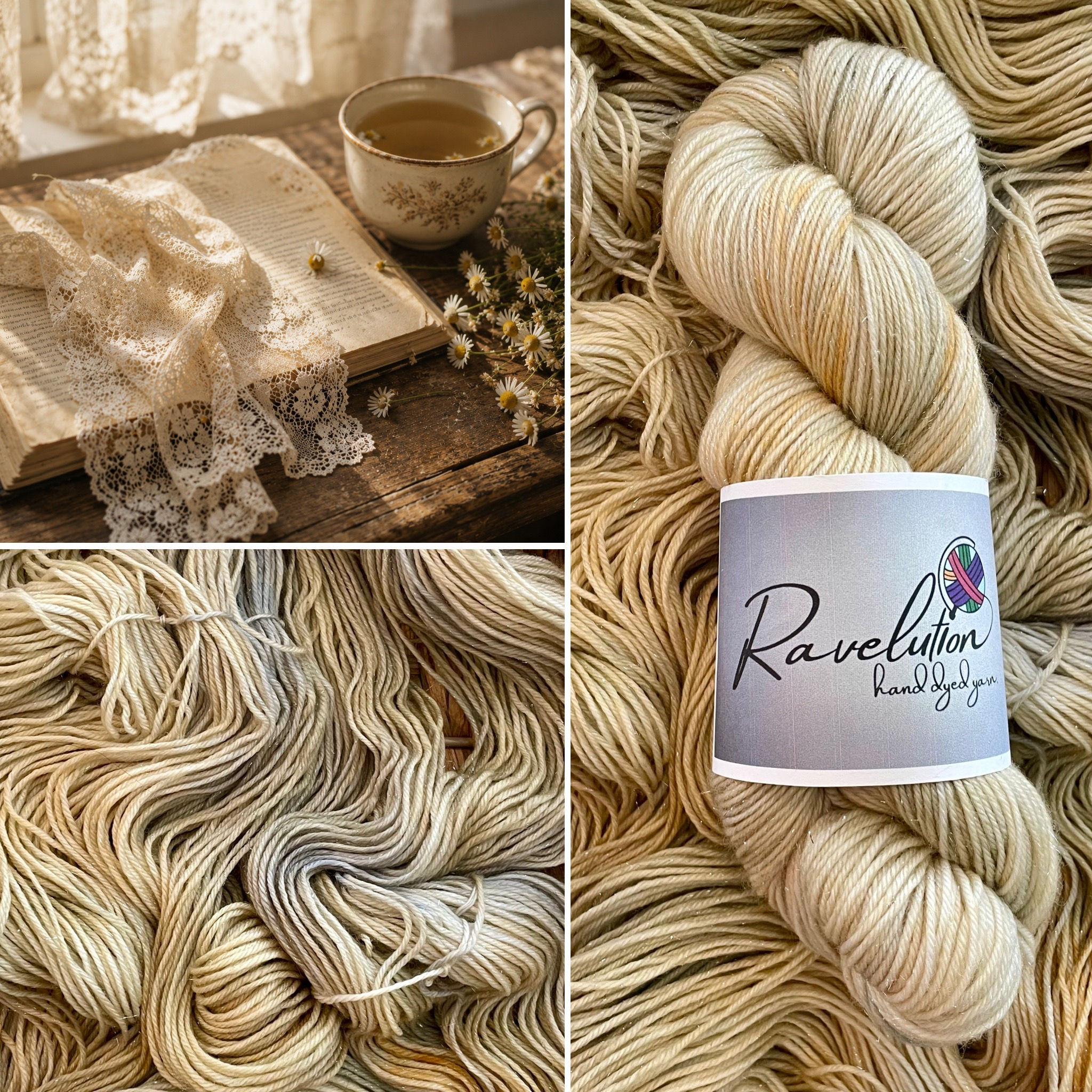 Chamomile and Old Lace - Fine Merino Shimmer