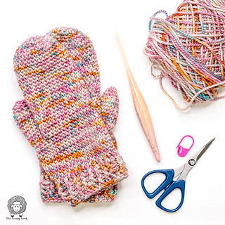 One Hank Wonder Mittens designed by The Loopy Lamb