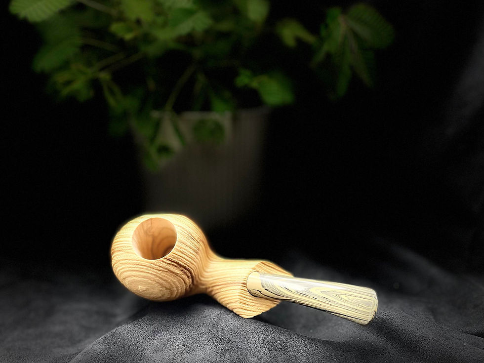Thumbnail: Pipe Olivenwood sandblasted "Cartoon Wahle"