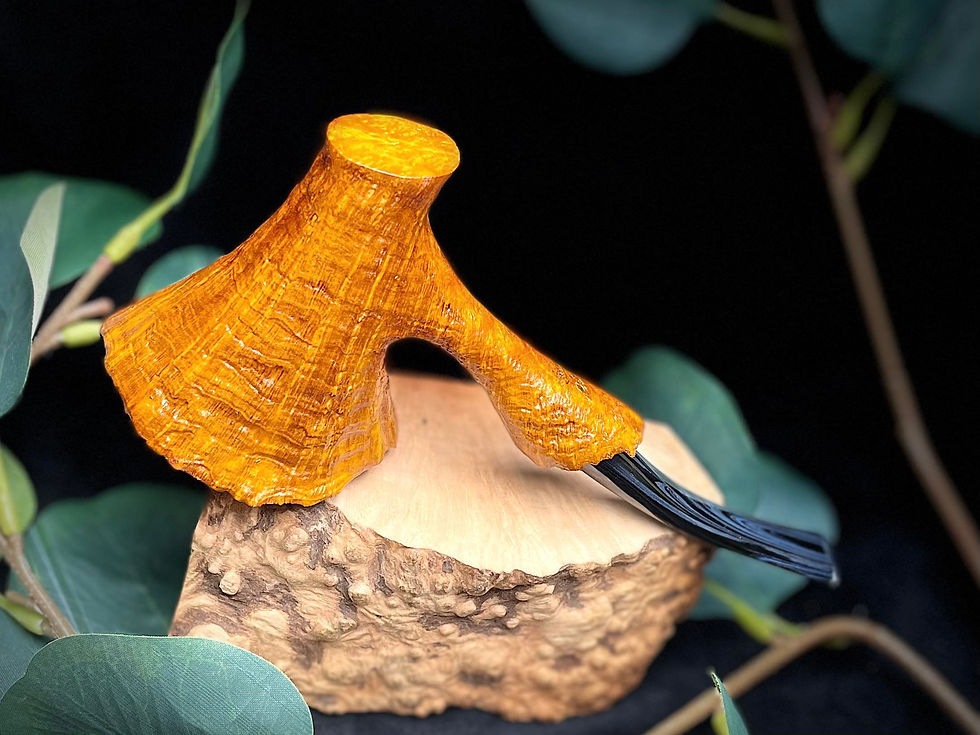 Miniature : Pipe Sitter Flower Sandblasted "Organic"
