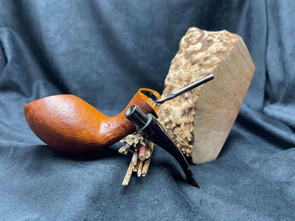 Miniature : Pipe  Egg Freeform sandblasted