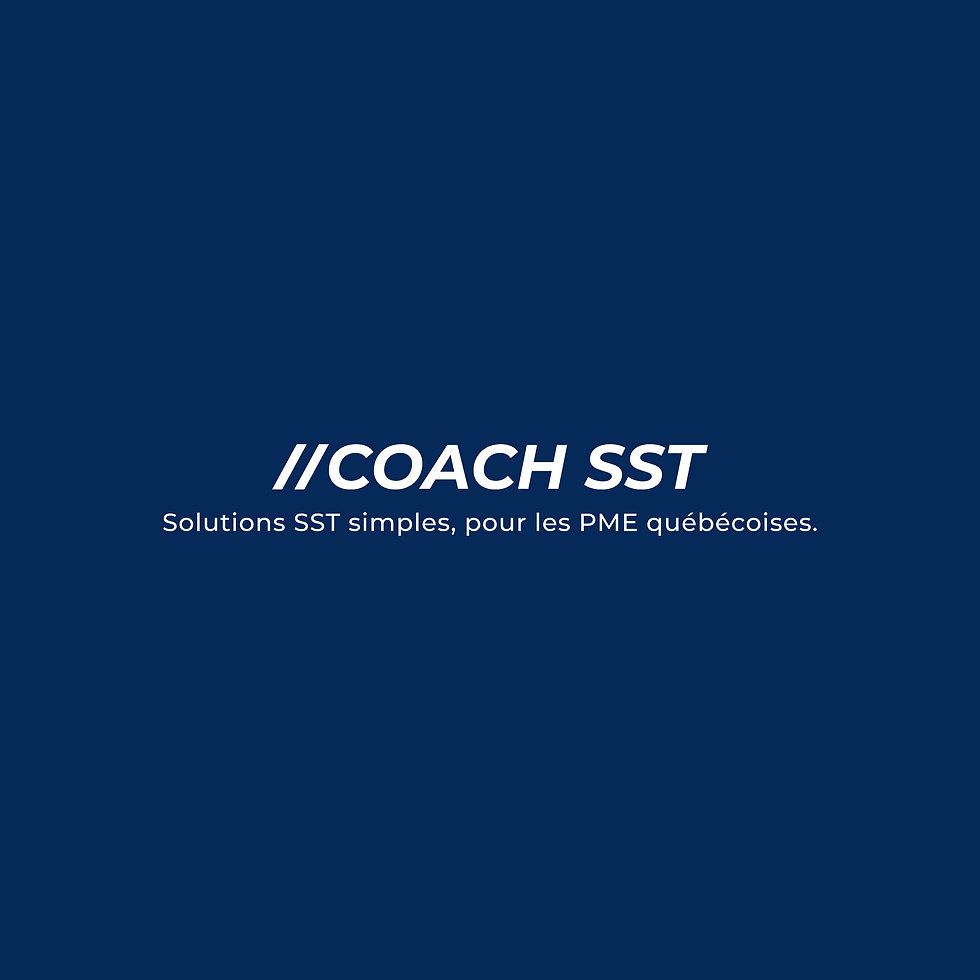 Logo Coach SST avec texte Solutions SST simples pour PME.