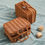Thumbnail: Hand-woven Storage Basket Retro Rattan Picnic Baskets Wedding Gift basket