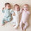 Thumbnail: Bamboo long sleeve zipper sleepsuits