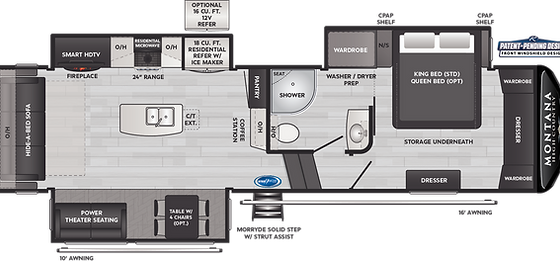 2024 Montana High Country 295RL Floor Plan