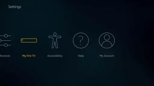 SETTINGS > DEVICE (MY FIRE TV)