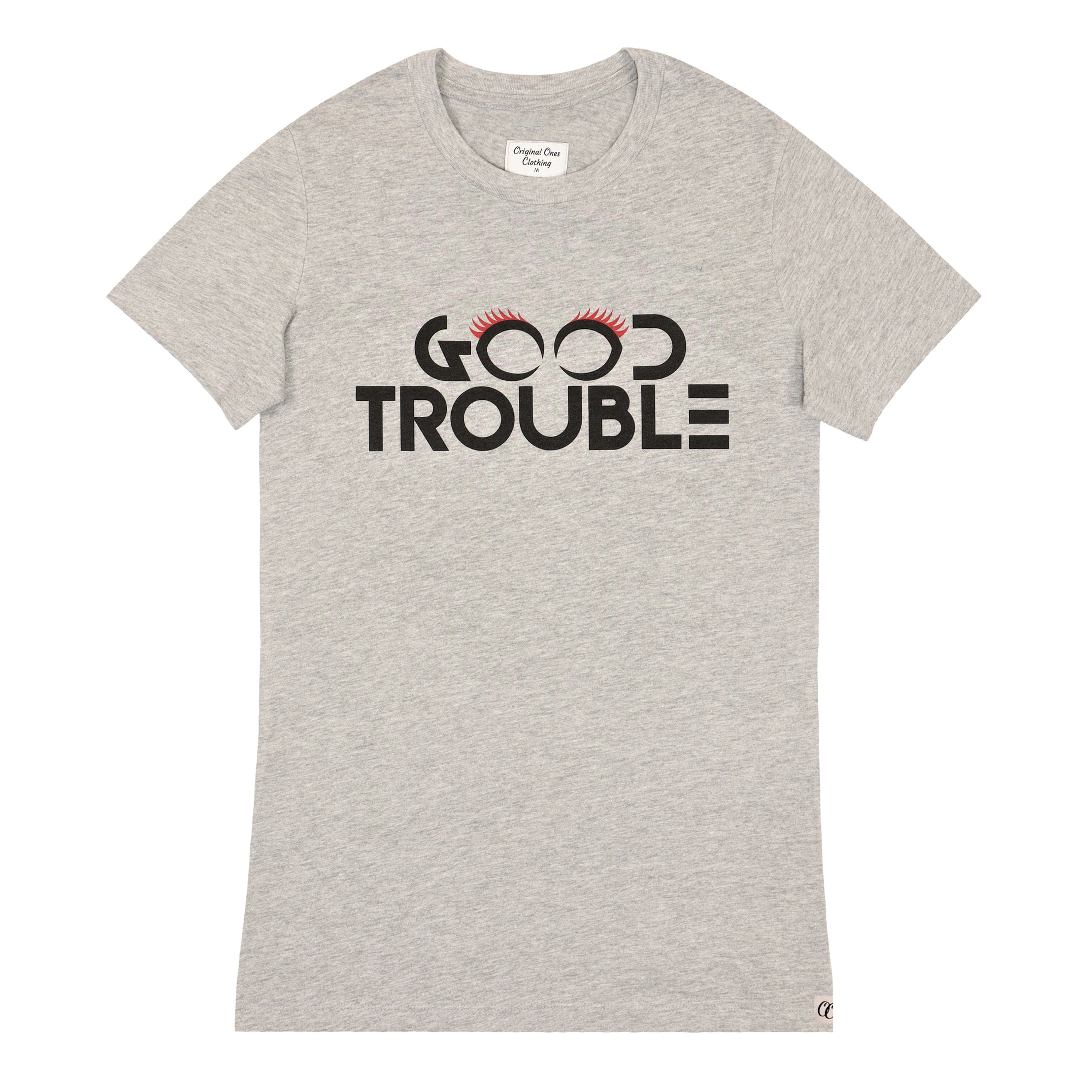 Cotton T-shirt with Good Trouble print