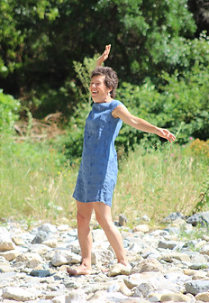 Johanna celebrating joy and freedom