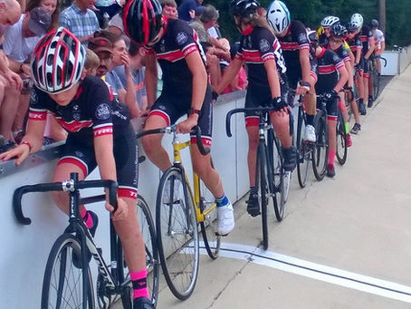 Mission Source Jrs on the boards at Dick Lane Velodrome for Trophy Cup race