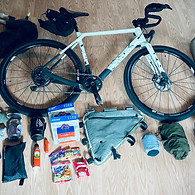 Bike with all the gear needed for an overnighter