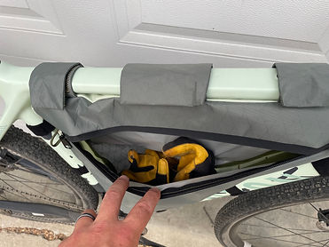 Inside pocket of a frame bag