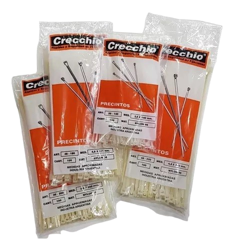 PRECINTOS DE NYLON 3,6*200 (100) BLANCO