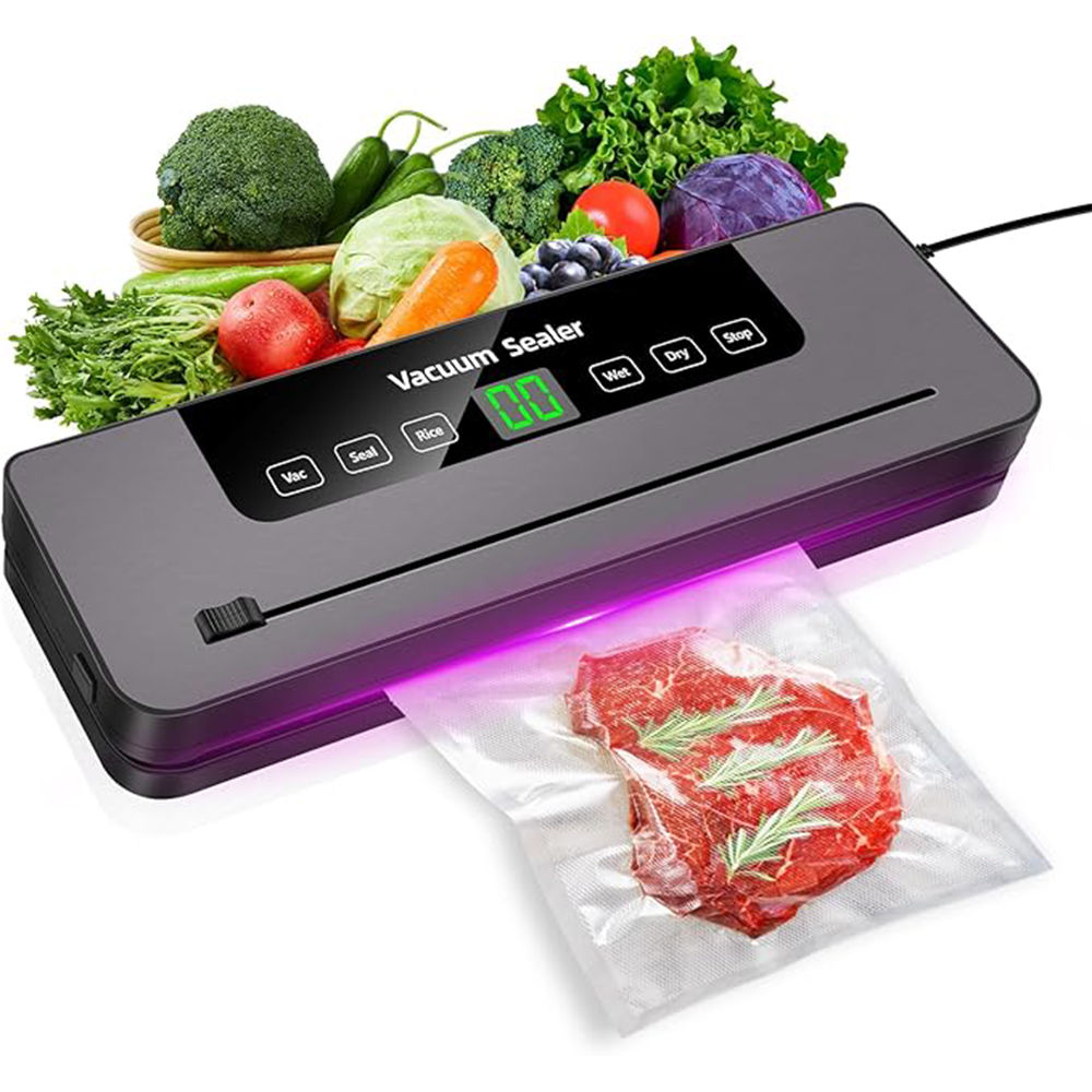 Vacuum Sealer, Automatic Food Vacuum Sealer, 5 Modes, with 10 Sealing Pockets an
