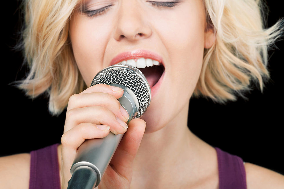 A Woman Practicing Vocal Warm-Ups