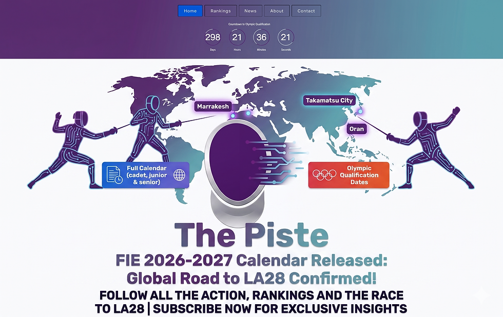 🇺🇸 ROAD TO LOS ANGELES: FIE UNVEILS 2026–27 CALENDAR AS OLYMPIC QUALIFICATION DATES CONFIRMED