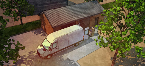 Aerial view from the south east of the The Poplars Long Road Terrington St Clement Norfolk.