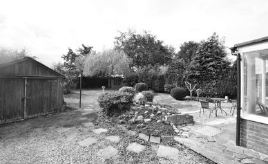 Existing rear curtilage at 14 Caradoc View Hanwood Shrewsbury Shropshire SY5 8NB 