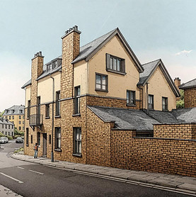 Rear view of the Plough in Oswestry.