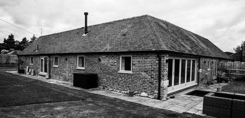 Rear elevation of No.3 Oak Fram Barns in Woore, Shropshire.