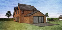 New kitchen extension at Meadow Farm in Shropshire.