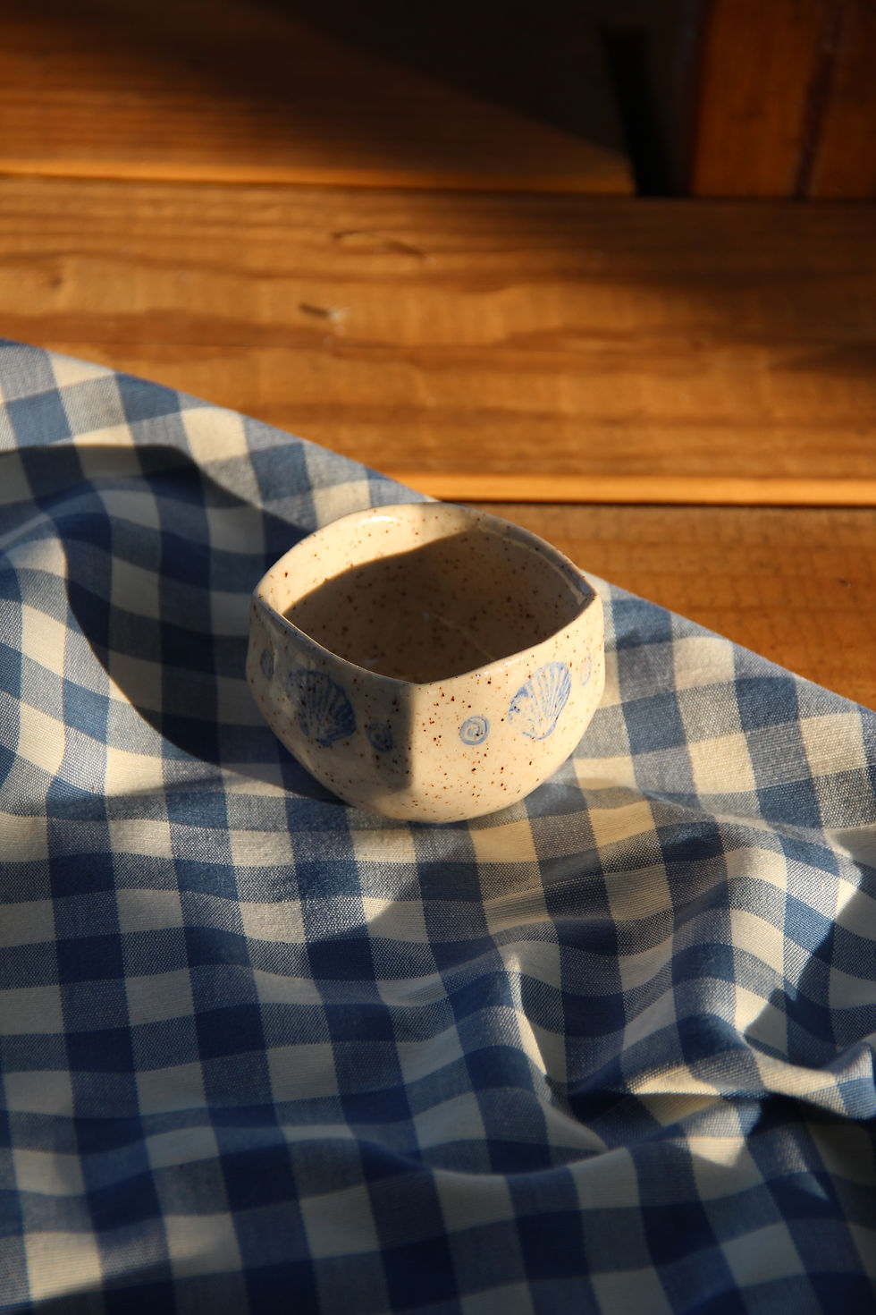 Speckle Seashell Espresso Cup | Squared Swirl