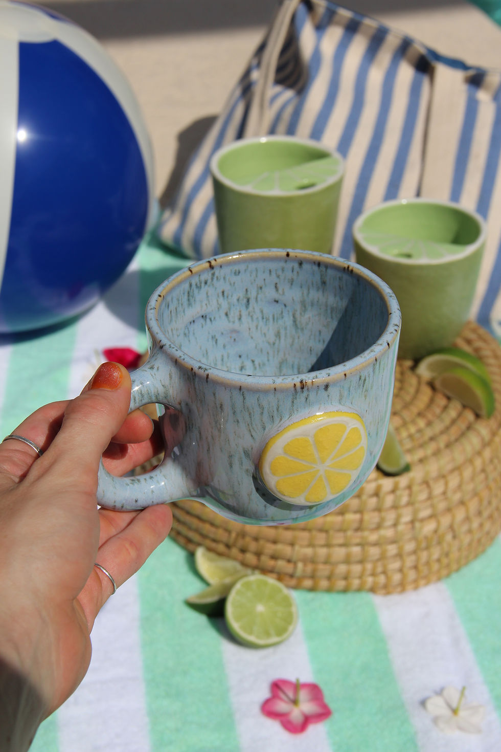 Thumbnail: Blue Speckle Lemon Mug