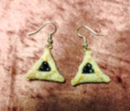 Poppyseed Hamantaschen Earrings